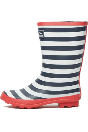 Peter Storm WoMens Waterproof Short Length Trim Wellies with Grippy Outsole - - Size UK 4