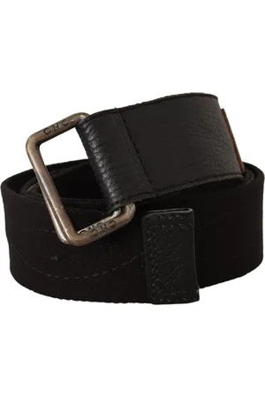 Costume National WoMens Cotton Ducati Metal Buckle Belt - Size 85 cm