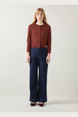 LK Bennett Womens Connie Cardigans, Burgundy - - Size 2XL