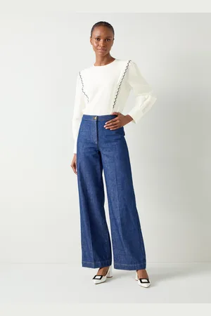 LK Bennett Womens Isabella Woven Tops, Ecru - Cotton - Size 12 UK