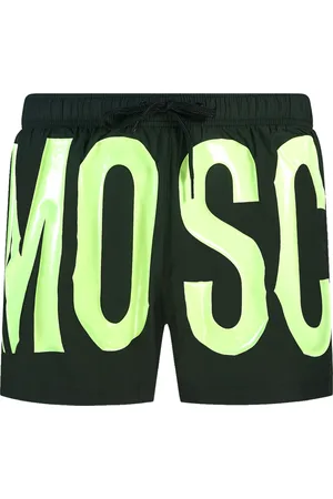 Moschino Mens Large Yellow Logo Swim Shorts - Size X-Large