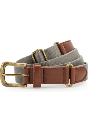 Asquith Mens Faux Leather And Canvas Belt (Slate) - - One Size