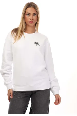 OFF-WHITE Womens Off White Flower Arrow Regular Crewneck Sweatshirt in Black - Cotton - Size 6 UK