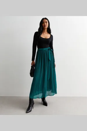 Gini London Womens Pleated Belt Detail Midi Skirt - Size 18 UK