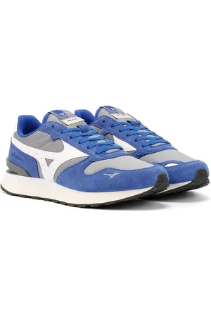 Mizuno Unisex RB87 Surf/White Trainers - Suede - Size UK 7