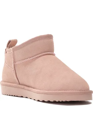 Aus Wooli Womens Australia Sheepskin Classic Ultra Mini Boots Airlie - Leather - Size UK 7