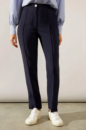 wallis Womens Split Hem Tapered Trousers - - Size 16 UK