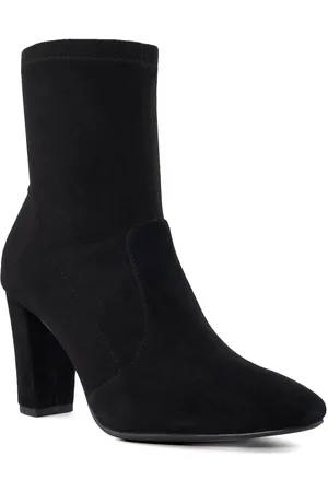 Dune Womens Ladies WF OPTICAL Wide-Fit Heeled Ankle Boots Wf - Suede - Size UK 3