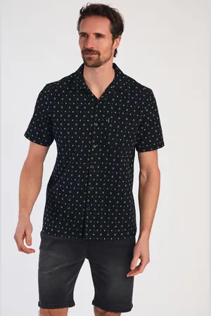 Tokyo Laundry Mens Cotton Printed Short Sleeve Shirt - Size Small