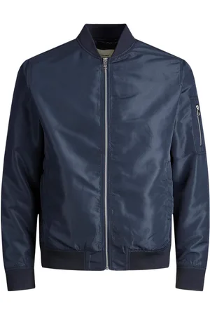 JACK & JONES Mens Navy Long Sleeve Bomber Jacket - - Size 2XL