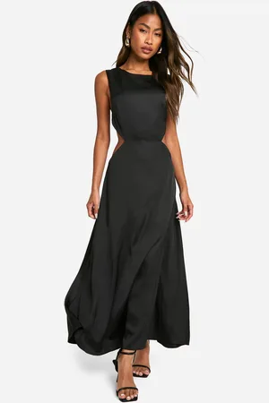 Boohoo Womens Satin Cut Out Midaxi Dress - - Size 12 UK