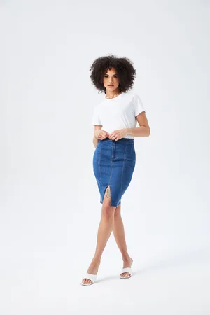 Urban Bliss Womens Mid Pencil Skirt - Size 14 UK