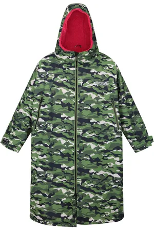 Regatta Unisex Adult Camouflage Oversized Changing Robe (Cactus Green) - - Size Small/Medium