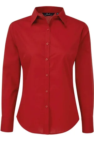 Premier Womens/Ladies Long-Sleeved Shirt - Size 18 UK