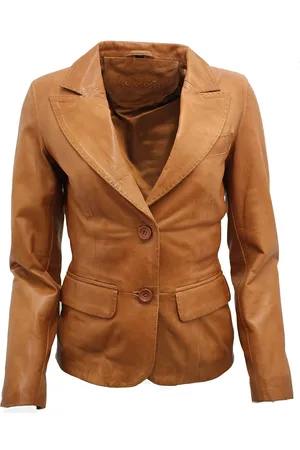 Infinity Womens 2 Button Blazer Jacket-Newport - Lamb Leather - Size 12 UK