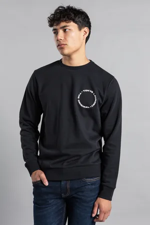 Tokyo Laundry Mens Crew Neck Jumper With Logo Print - Size Large