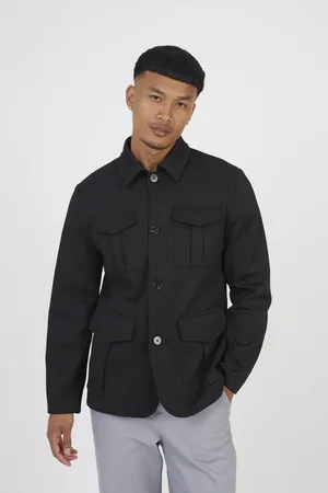 Brave Soul Mens Twill Button Through Jacket - Size Large