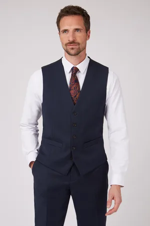 Racing Green Mens Birdseye Waistcoat - - Size 38 Regular