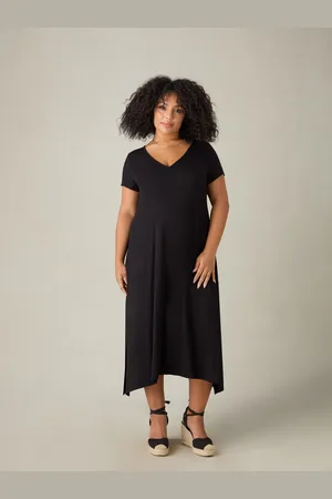 Live Unlimited London Womens Jersey V-Neck Midaxi Dress - Size 12 UK