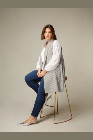Live Unlimited London Womens Sleeveless Cardigan - Size UK 14-16