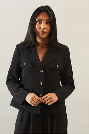 wallis Womens Petite Four Pocket Button Through Blazer - - Size 10 UK