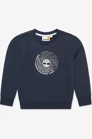 Timberland Boys Logo Print Sweatshirt in Navy - - Size 14Y