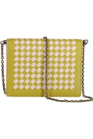 Bottega Veneta Womens Intrecciato Small Chain Wallet Bag in Leather - One Size
