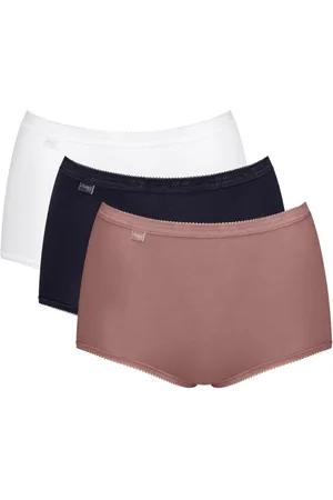 Sloggi Womens Basic+ Maxi 3 Pack Briefs - Polyamide - Size Small