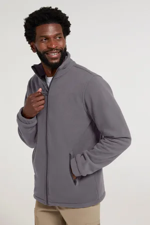 Mountain Warehouse Mens Bernard II Windproof Fleece Jacket (Dark ) - Size 2XS