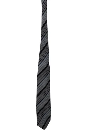 Emporio Armani Pre-owned Mens Giorgio Striped Necktie in Multicolor Silk - - One Size