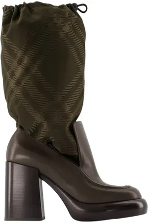 Burberry Womens Wedge 95 Boots - - Leather - Multicolor - - Size EU 35