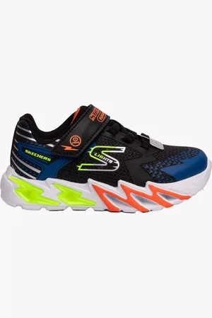 Skechers 400138L/BKBL FLEX-GLOW BOLT Boys Sport /Blue - Size UK 1.5