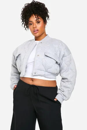 Boohoo Womens Plus Onion Quilt Bomber Jacket - - Size 22 UK