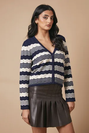 Oasis Womens V Neck Wide Sleeve Cardigan - viscose - Size Large