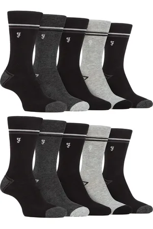 Farah Mens 10 Pair Multi-Pack Bright Bamboo Socks - - Size UK 6-11