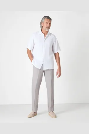 Oliver Sweeney Somerton Mens Short Sleeve Linen Shirt - - Size X-Large