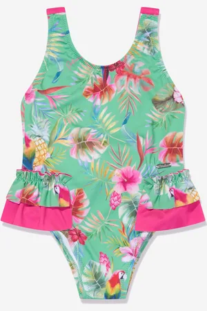 PATACHOU Girls Tropical Print Swimsuit in - Size 10Y