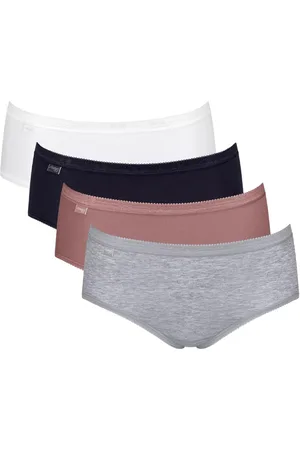 Sloggi Womens Basic+ Mid Briefs 4 Pack - Polyamide - Size Small