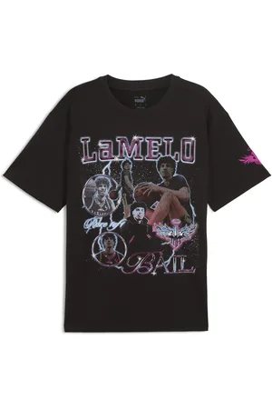 PUMA Mens Melo Iridescent Hornets Basketball T-shirt - - Size Large