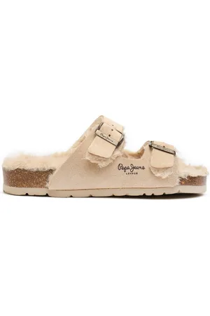 Pepe Jeans Womens London Oban Warm Sandals - Suede - Size UK 4