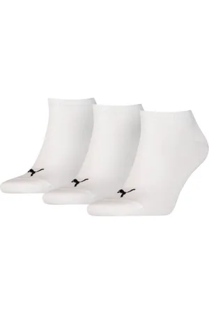 PUMA Mens Trainer 3Pck Socks Cotton - Size UK 2.5-5