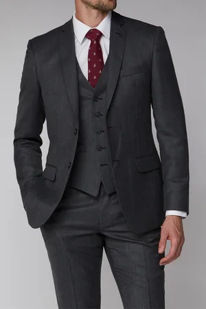 Racing Green Mens Texture Tailored Suit Jacket - - Size 40 Regular