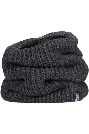 Heat Holders Mens Fleece Lined Chunky Knit Thermal Neck Warmer - - One Size