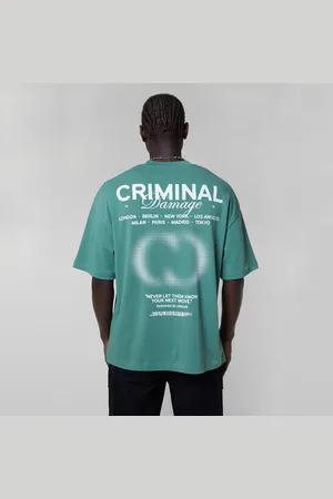 Criminal Damage Mens T-Shirt With Small Typography On The Front - - Size X-Large