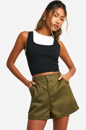 Boohoo Womens Basic Cargo Shorts - - Size 6 UK