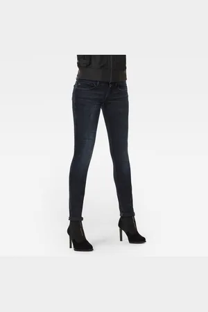 G-Star Womens Lynn Mid Waist Skinny Jeans - Cotton - Size 24W/30L