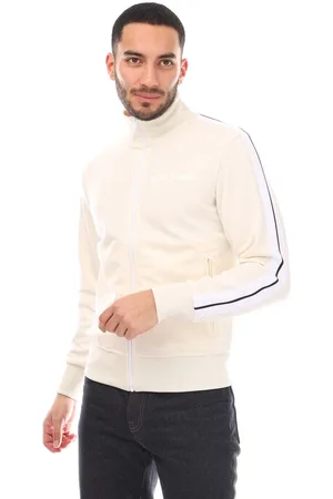 Palm Angels Mens Classic Track Jacket in Off White - Size X-Small