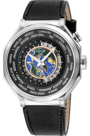 GV2 by Gevril Mens Marchese Stainless Steel Case, Dial, Genuine Italian Leather Watch - One Size