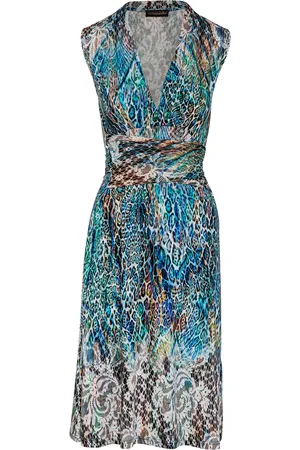 Conquista Womens Empire Line Dress Animal Print - - Size EU 44 (Womens)