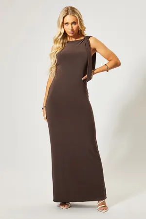 MissPap Womens Twist Knot Shoulder Maxi Dress - - Size 10 UK
